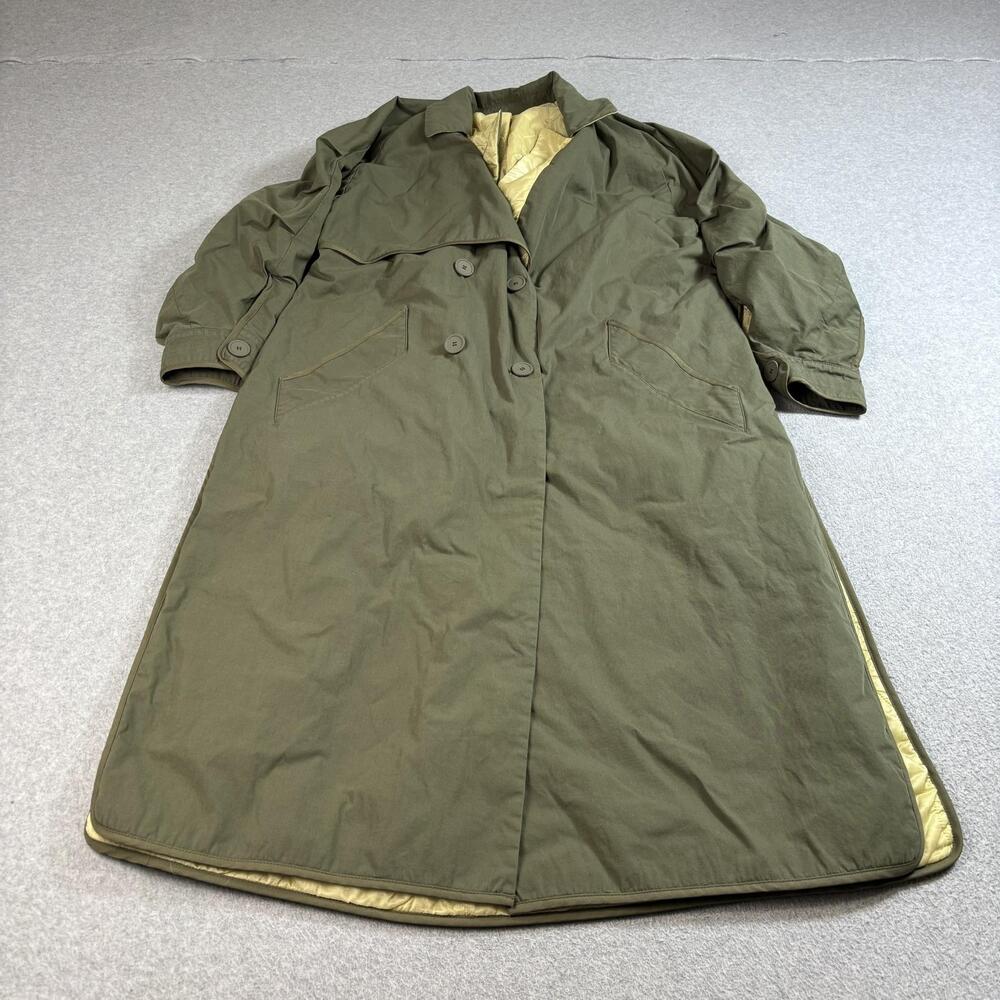 Marfa Stance Coat Womens Large Green Trench Jacket Long Military Heritage Italy